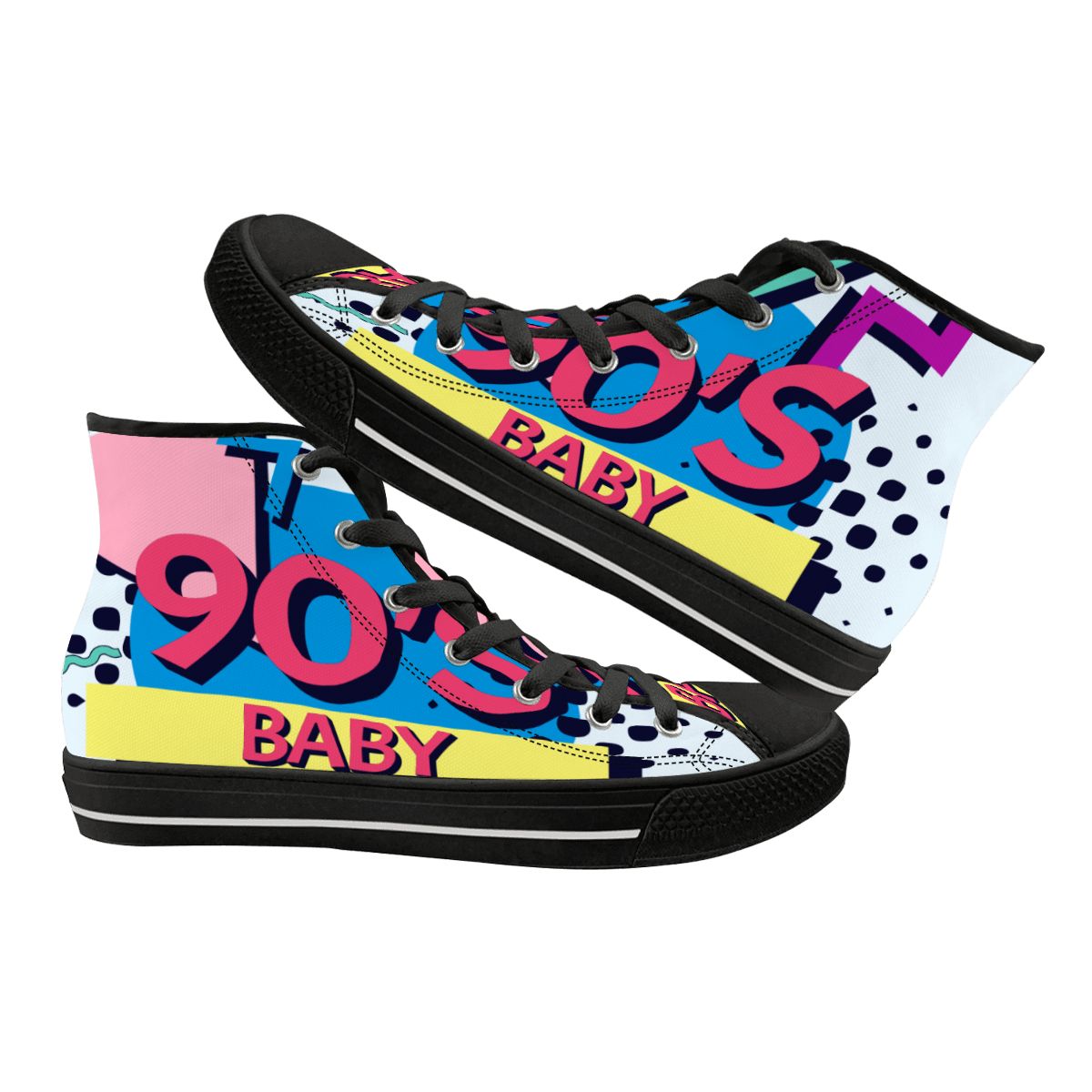 Men's High Top Canvas Shoes 90's baby