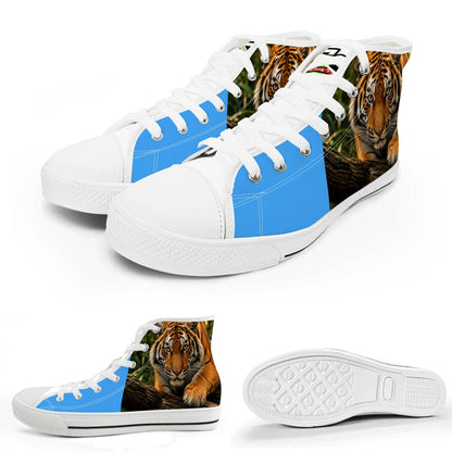 Men's High Top Canvas Shoes Tigers