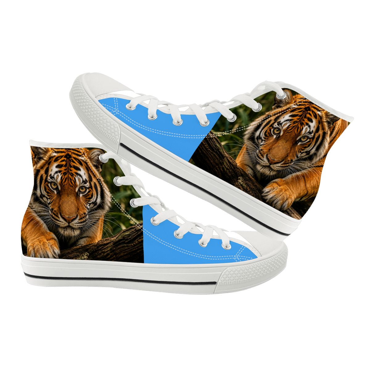 Men's High Top Canvas Shoes Tigers