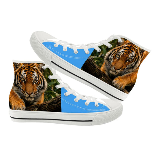 Men's High Top Canvas Shoes Tigers
