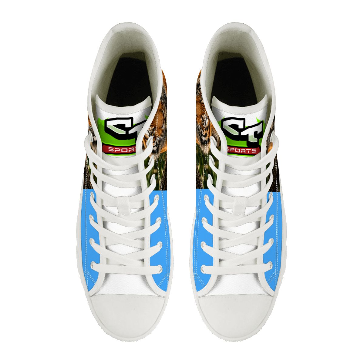 Men's High Top Canvas Shoes Tigers