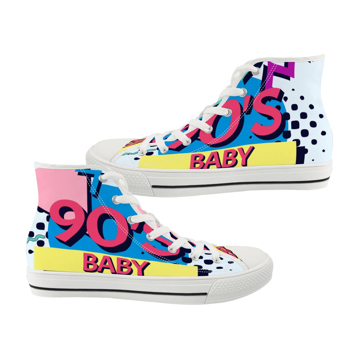 Men's High Top Canvas Shoes  90's baby