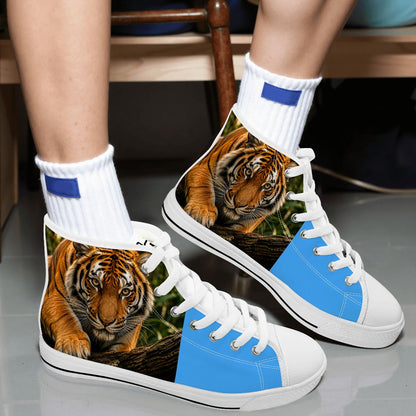 Men's High Top Canvas Shoes Tigers