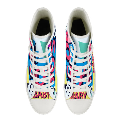 Men's High Top Canvas Shoes  90's baby