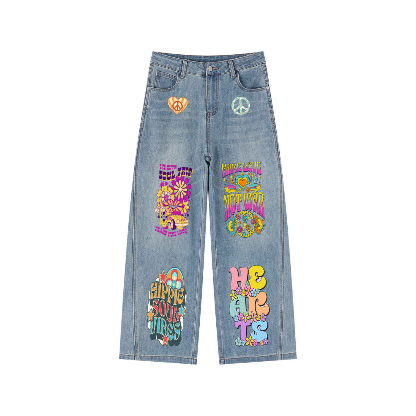 Women’s Vintage Wash High Rise Wide Leg Jeans