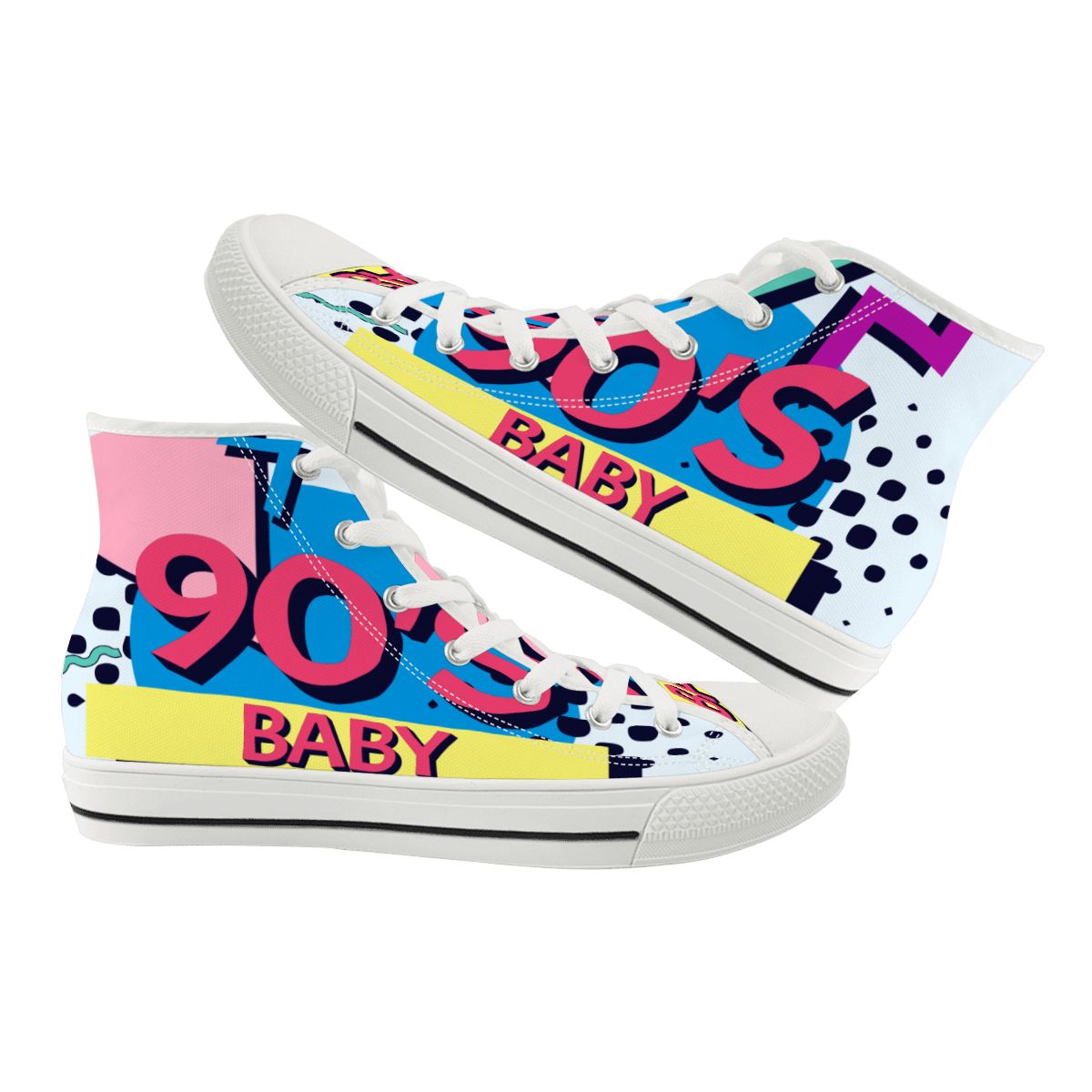 Men's High Top Canvas Shoes  90's baby