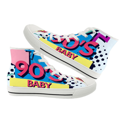 Men's High Top Canvas Shoes  90's baby