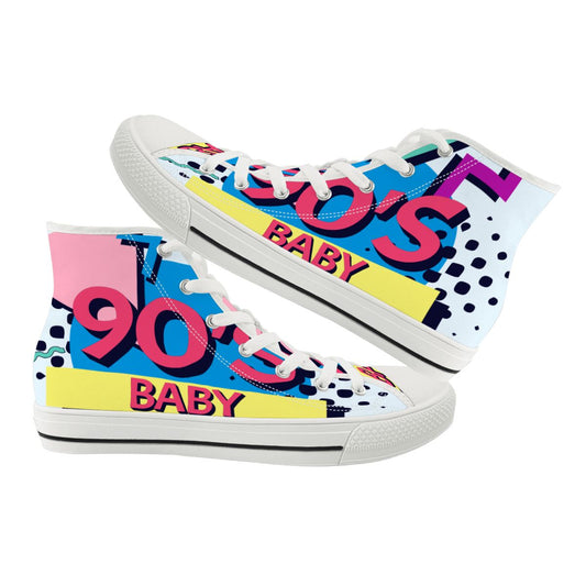 Men's High Top Canvas Shoes  90's baby
