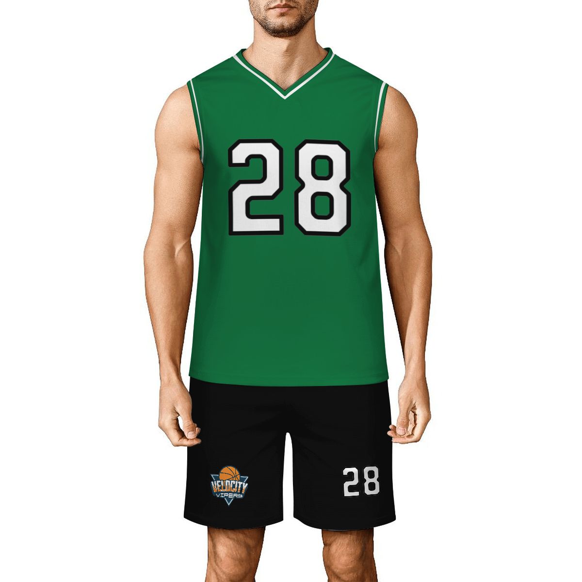V Neck Basketball Jersey Set