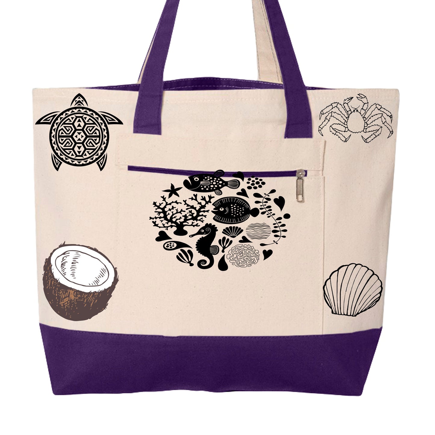 Natural/ Purple - Q1300 - FRONT