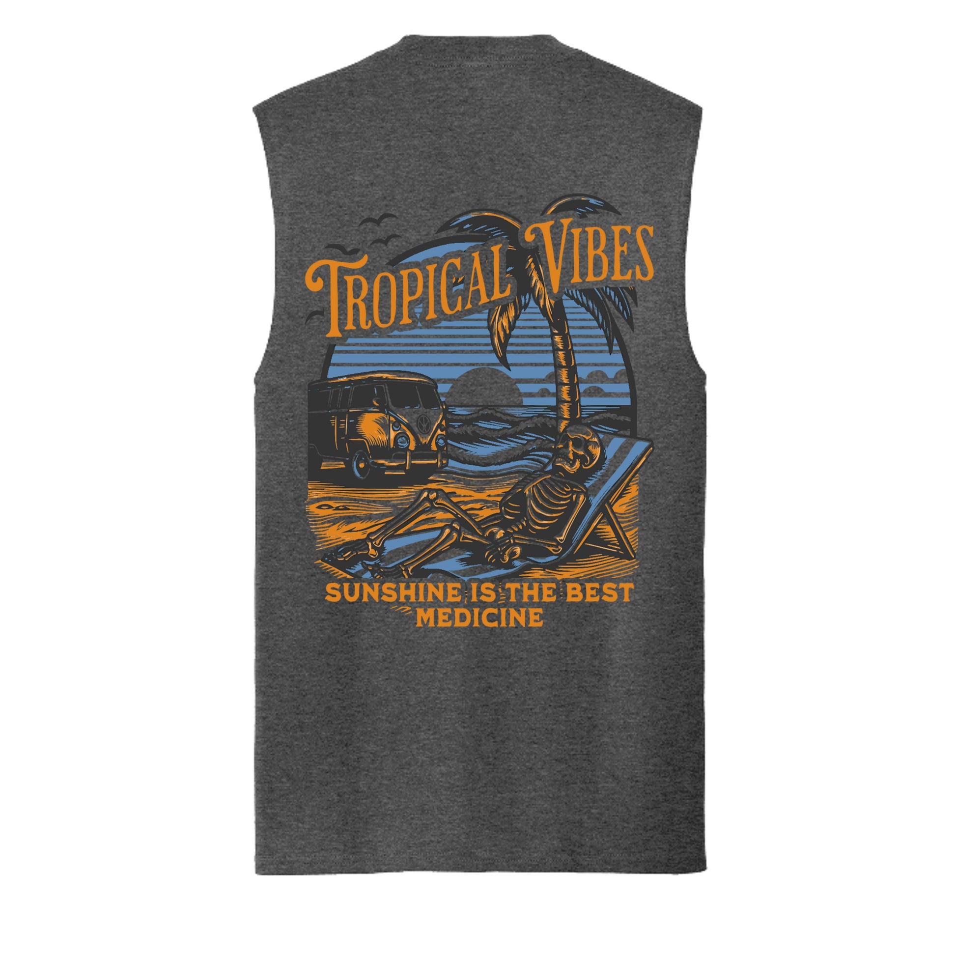 Dark Heather Grey - PC54SL - BACK